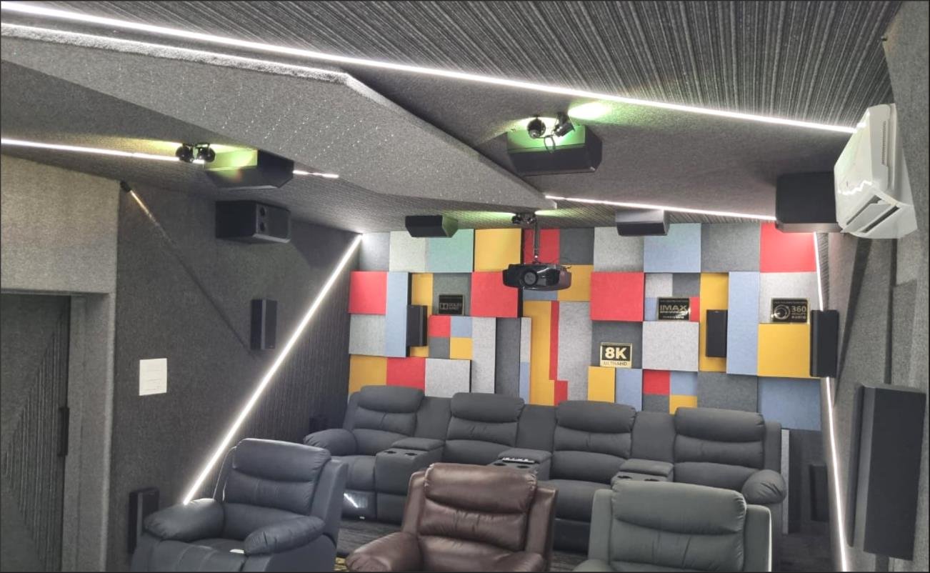 Rear View Acoustic Paneling & Projector